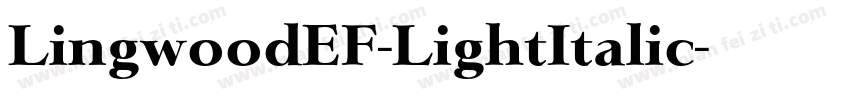 LingwoodEF-LightItalic字体转换