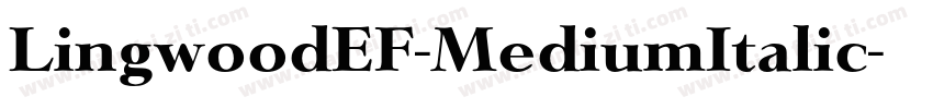 LingwoodEF-MediumItalic字体转换