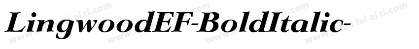 LingwoodEF-BoldItalic字体转换
