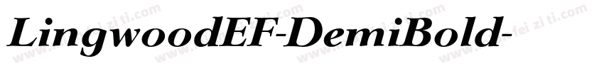 LingwoodEF-DemiBold字体转换