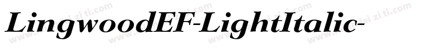 LingwoodEF-LightItalic字体转换
