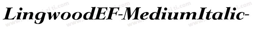 LingwoodEF-MediumItalic字体转换
