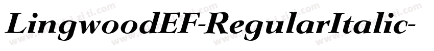 LingwoodEF-RegularItalic字体转换