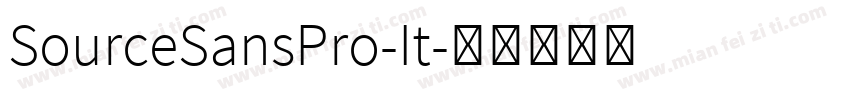 SourceSansPro-It字体转换