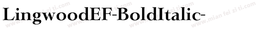 LingwoodEF-BoldItalic字体转换