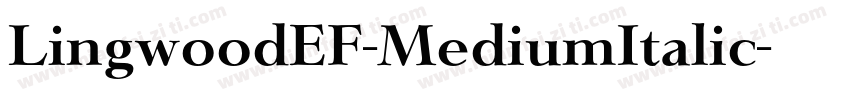 LingwoodEF-MediumItalic字体转换
