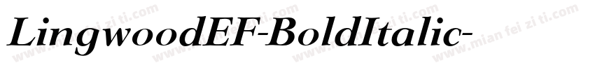 LingwoodEF-BoldItalic字体转换