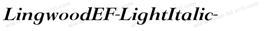 LingwoodEF-LightItalic字体转换