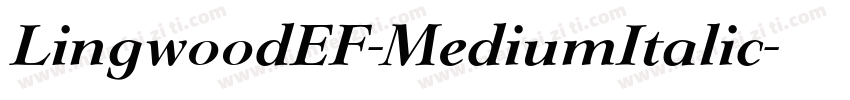 LingwoodEF-MediumItalic字体转换