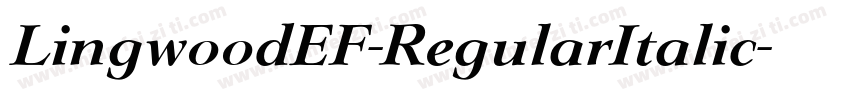LingwoodEF-RegularItalic字体转换