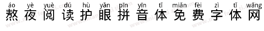 熬夜阅读护眼拼音体字体转换