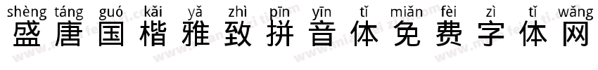 盛唐国楷雅致拼音体字体转换
