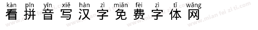 看拼音写汉字字体转换