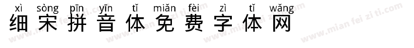 细宋拼音体字体转换