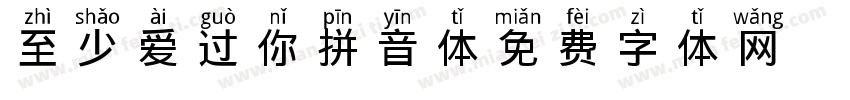 至少爱过你拼音体字体转换