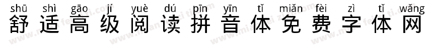 舒适高级阅读拼音体字体转换