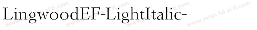 LingwoodEF-LightItalic字体转换