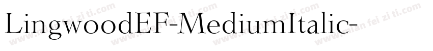 LingwoodEF-MediumItalic字体转换