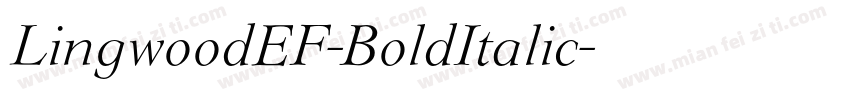 LingwoodEF-BoldItalic字体转换