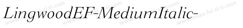 LingwoodEF-MediumItalic字体转换