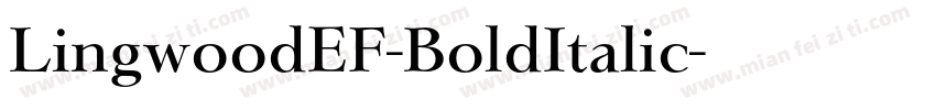 LingwoodEF-BoldItalic字体转换