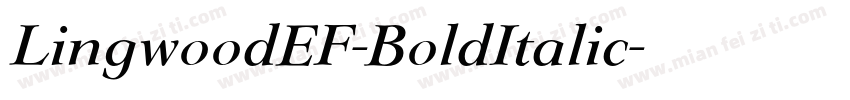 LingwoodEF-BoldItalic字体转换