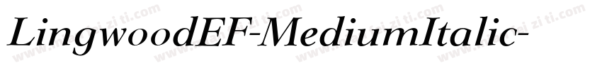 LingwoodEF-MediumItalic字体转换