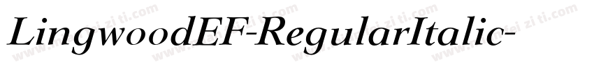 LingwoodEF-RegularItalic字体转换