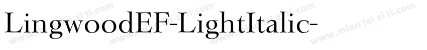 LingwoodEF-LightItalic字体转换