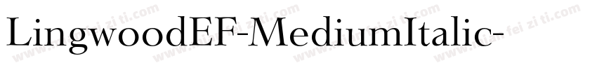 LingwoodEF-MediumItalic字体转换