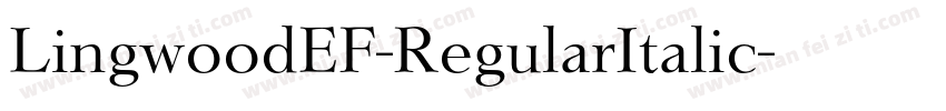 LingwoodEF-RegularItalic字体转换