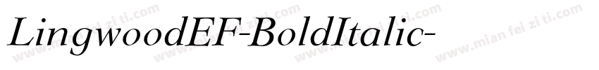LingwoodEF-BoldItalic字体转换