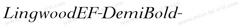 LingwoodEF-DemiBold字体转换