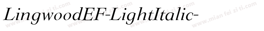 LingwoodEF-LightItalic字体转换