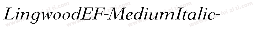 LingwoodEF-MediumItalic字体转换