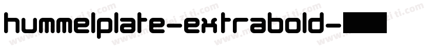 HummelPlate-Extrabold字体转换