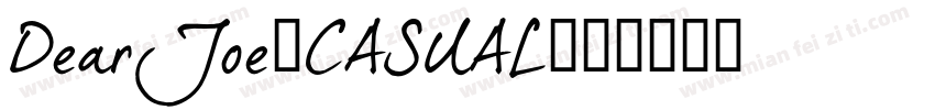 DearJoe5CASUAL字体转换
