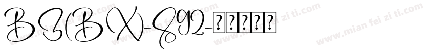 BZ(BX)-S92字体转换