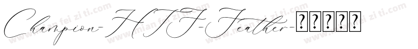 Champion-HTF-Feather字体转换