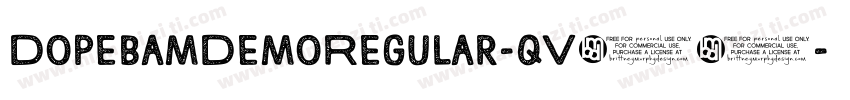 DopebamDemoRegular-qV91字体转换