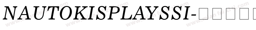 NAUTOKISPLAYSSI字体转换