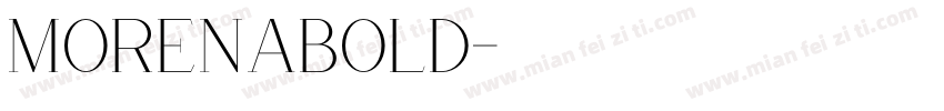 MorenaBold字体转换