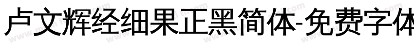 卢文辉经细果正黑简体字体转换