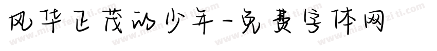 风华正茂的少年字体转换