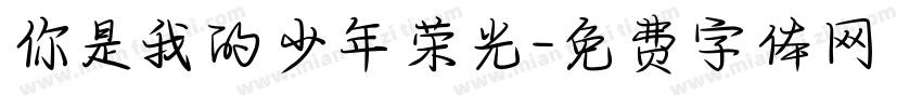 你是我的少年荣光字体转换