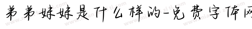 弟弟妹妹是什么样的字体转换