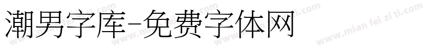 潮男字库字体转换