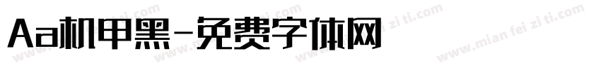 Aa机甲黑字体转换