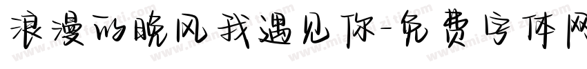 浪漫的晚风我遇见你字体转换