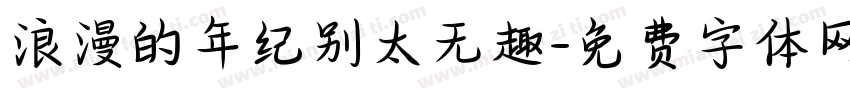 浪漫的年纪别太无趣字体转换